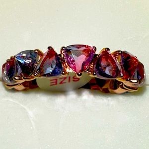 Lot of FIVE rose gold Bomb Party Rings all size 11